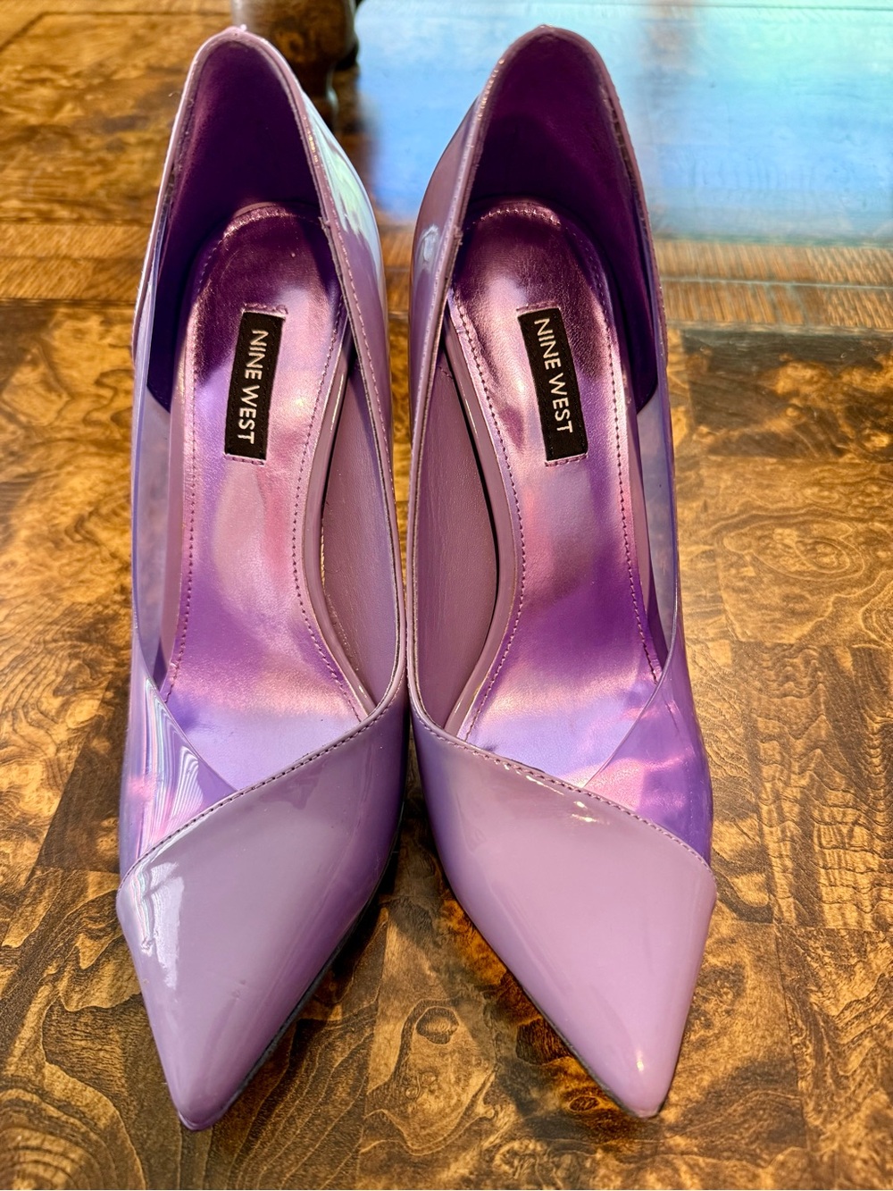 Nine West Lilac Patent Pointed-Toe Pumps - 7 - Picture 6 of 6